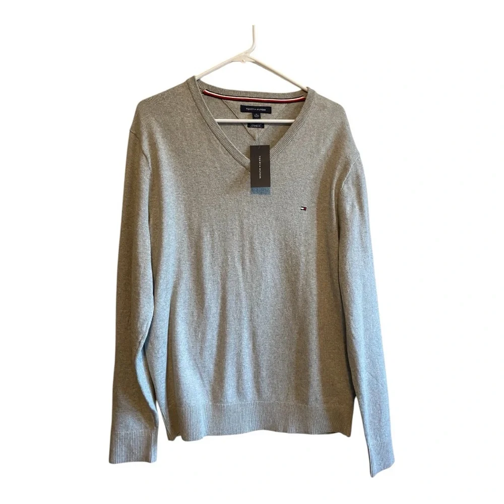 🆕 Tommy Hilfigure XL pullover puma cotton cashmere blend NWT - Picture 3 of 8